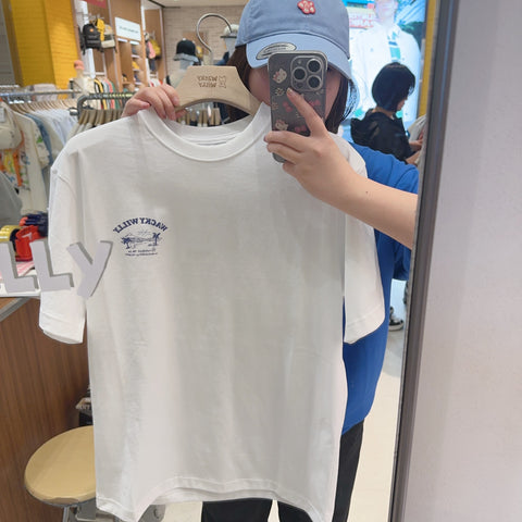 韓國 Wacky Willy Seaside Scenery Crew Neck T-Shirt【WW211】