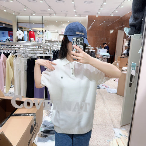韓國 Covernat C Logo Cara Half Knitwear【CO175】