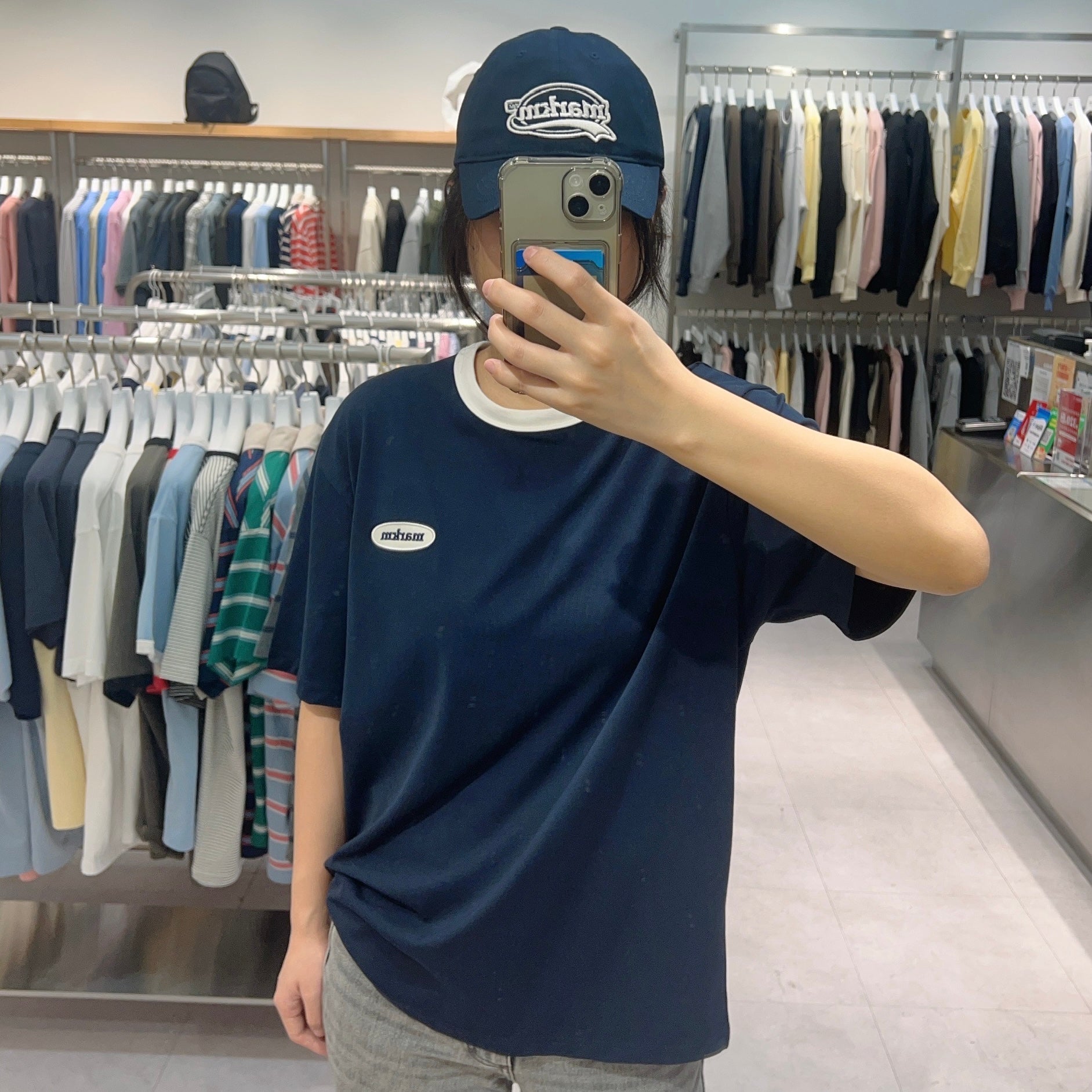 韓國 Markm BASIC LOGO RINGER T-SHIRTS【MA133】
