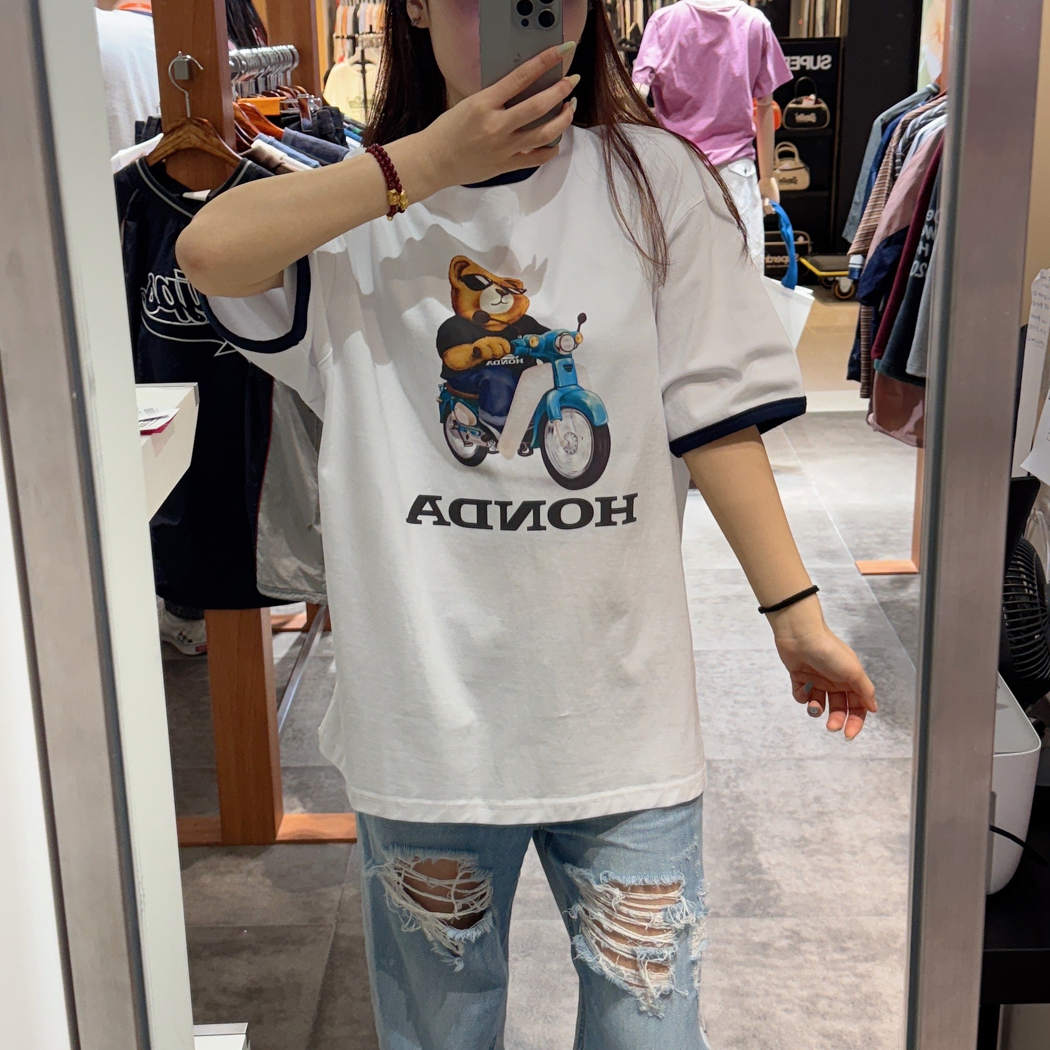 韓國 Honda Bear Ringer T-shirt【HO003】