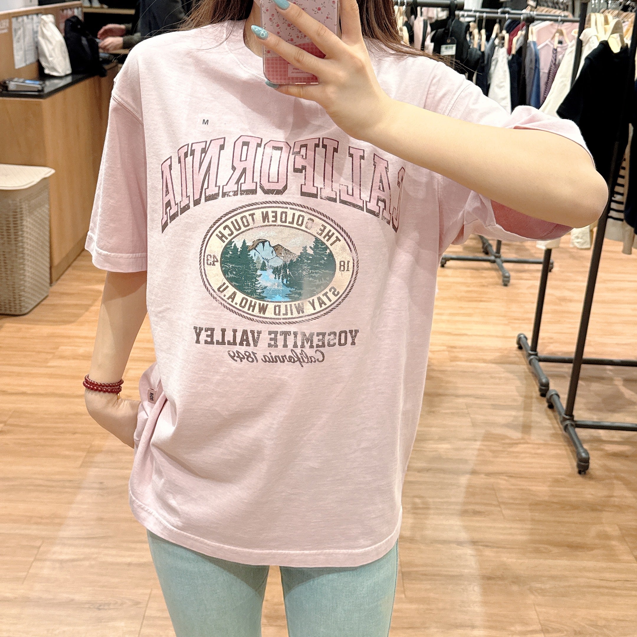 韓國 WhoAU California Dyed Graphic T-shirt【WA143】