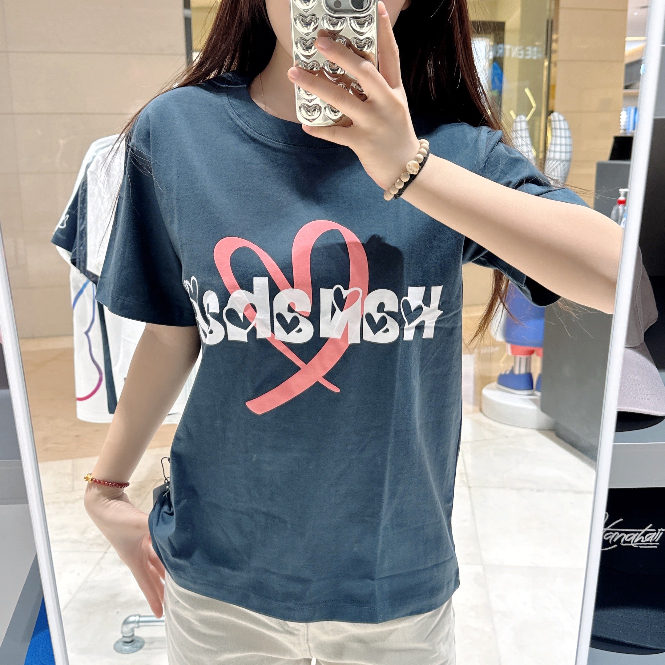 韓國 HANAHAII 心心純棉 T-Shirt【HA025】 - STT Mall HK 靚太網購