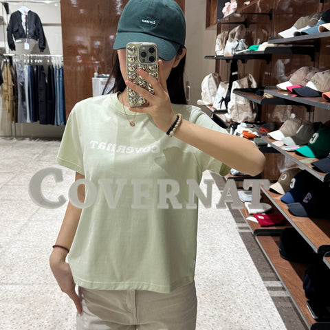 韓國 Covernat Women's Regular Fit Cooper Logo T-Shirt 【CO043】 - Image