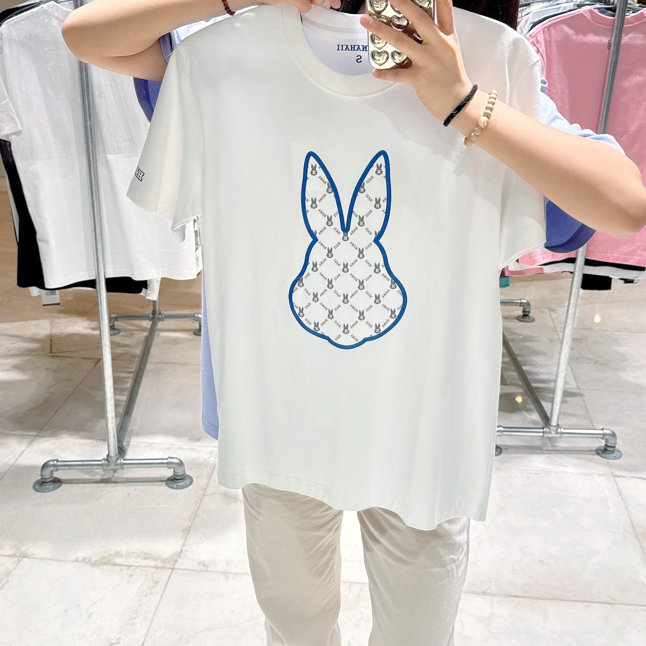 韓國 HANAHAII 基本款滿標純棉 T-Shirt【HA037】 - STT Mall HK 靚太網購