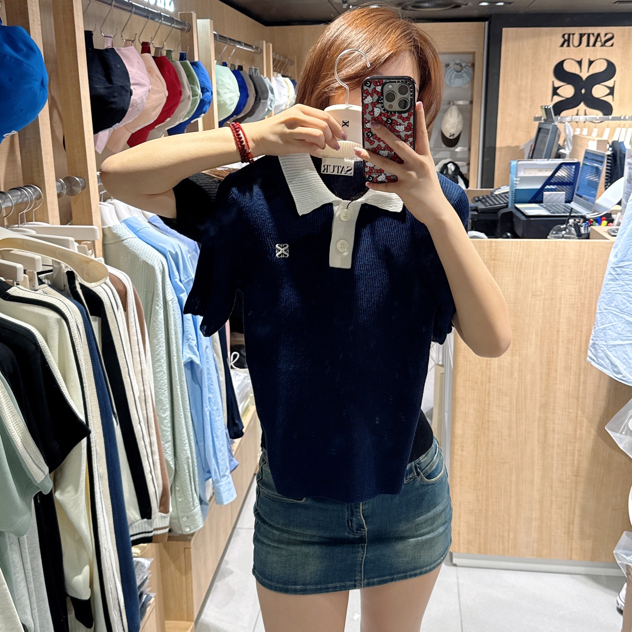韓國 Satur Knitted Polo Shirt【SR117】