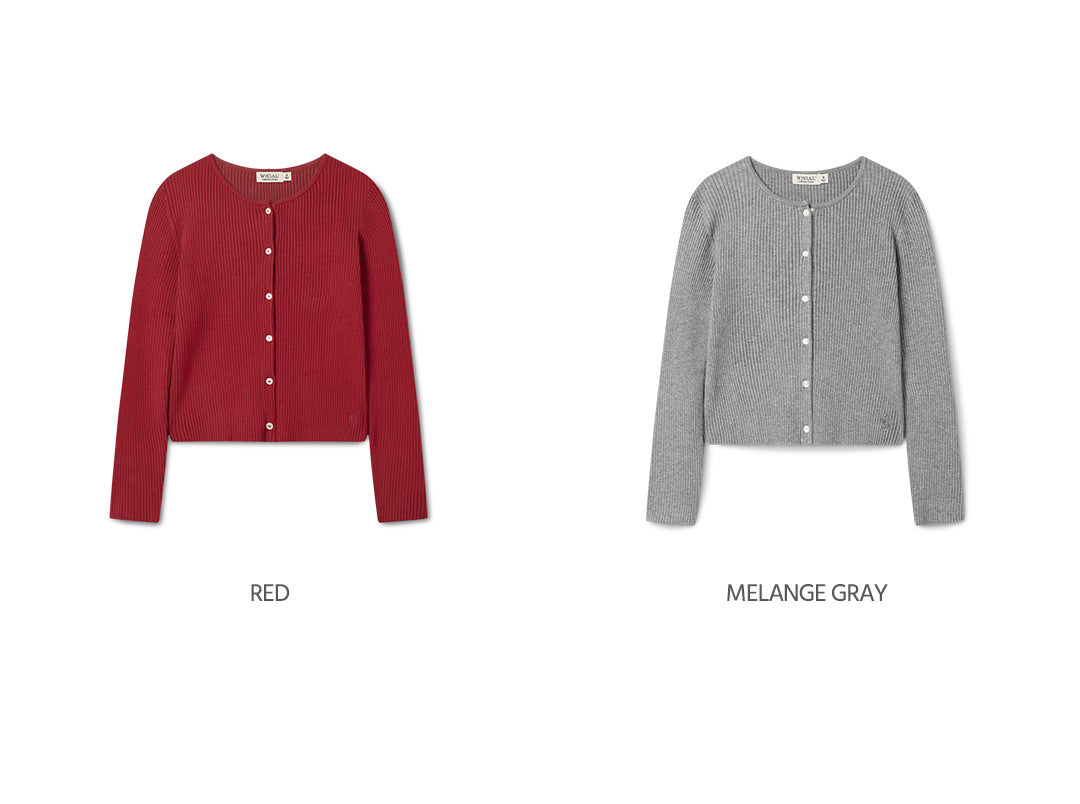 韓國 Who.A.U Ribbed Button Cardigan【WA221】