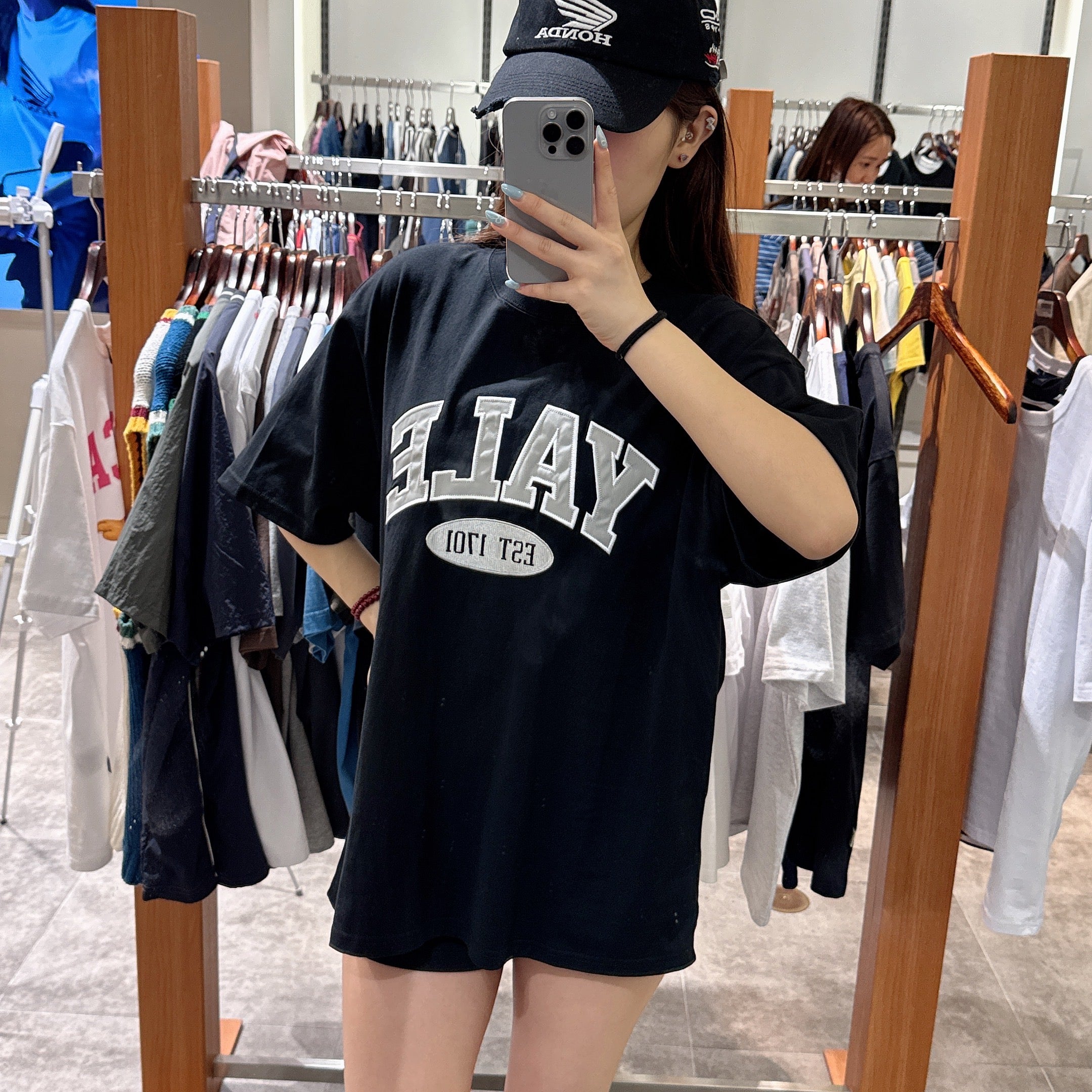 韓國 Yale Two-tone Arch T-shirt【YA006】