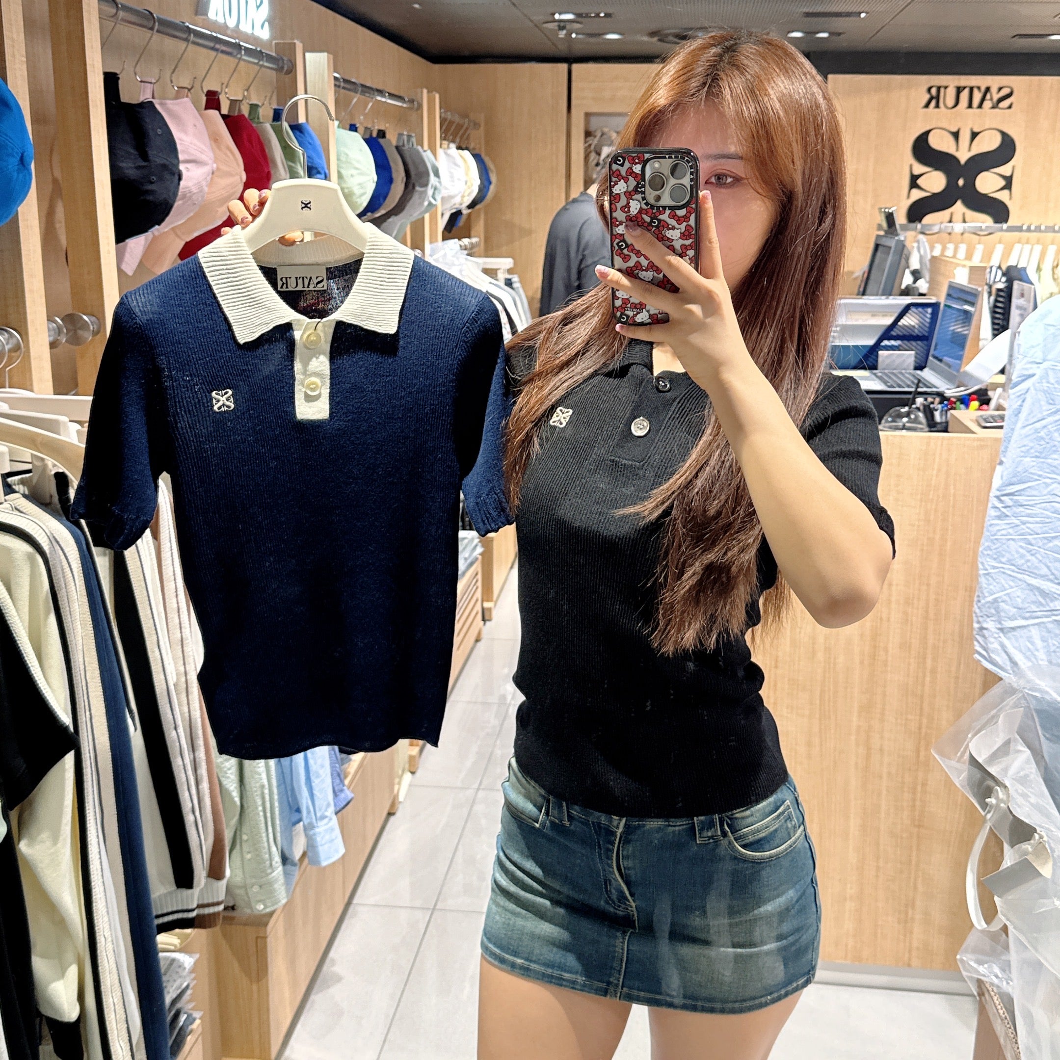 韓國 Satur Knitted Polo Shirt【SR117】
