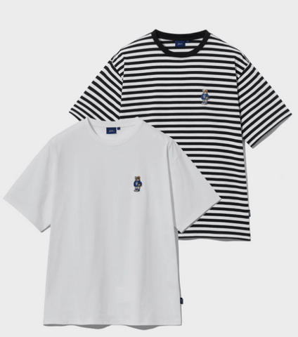 韓國 Yale 2 Pack Embroidered Dan T-Shirt【YA004】