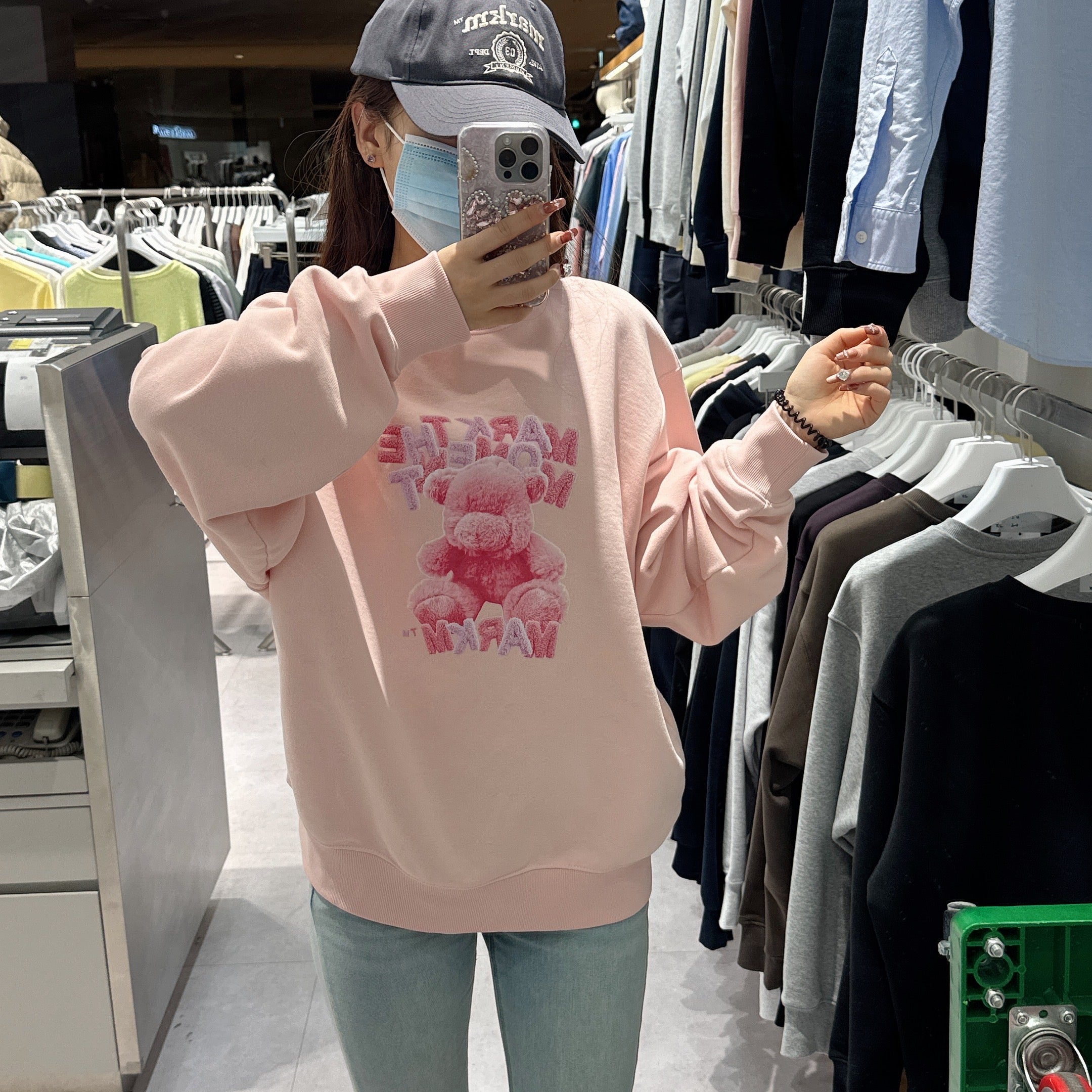 韓國 Markm TEDDY BEAR CREWNECK SWEATSHIRT【MA107】