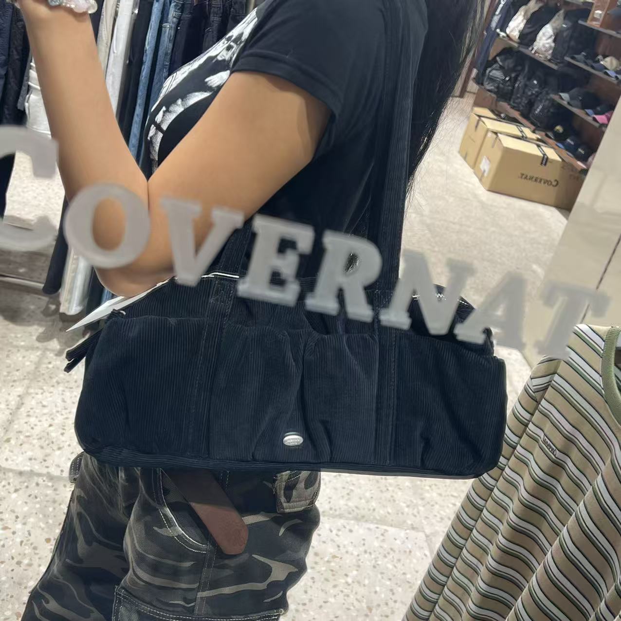 韓國 Covernat Cloverheart Bubble Corduroy Duffel Bag【CO006】