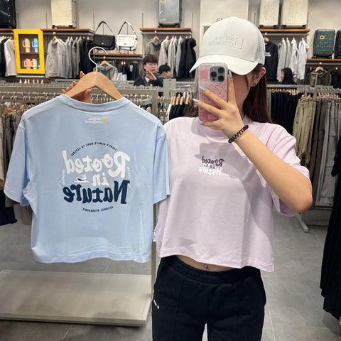 韓國 National Geographic Women's Drysil Graphic Crop T-Shirt【NG491】