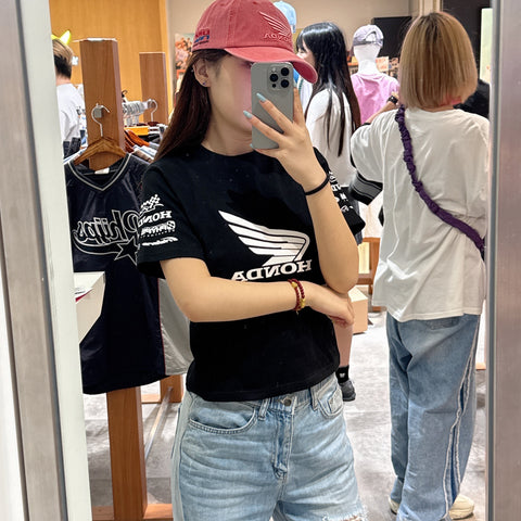 韓國 Honda Womans Wing collect Logo Short Sleeve【HO006】