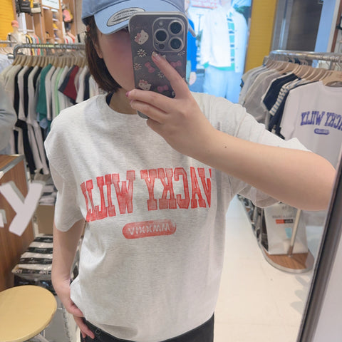韓國 Wacky Willy Washed Logo Crewneck T-Shirt【WW210】