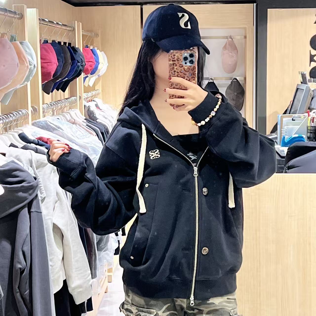 韓國 Satur Theo Cotton All Day Hooded Zip-Up【SR231】