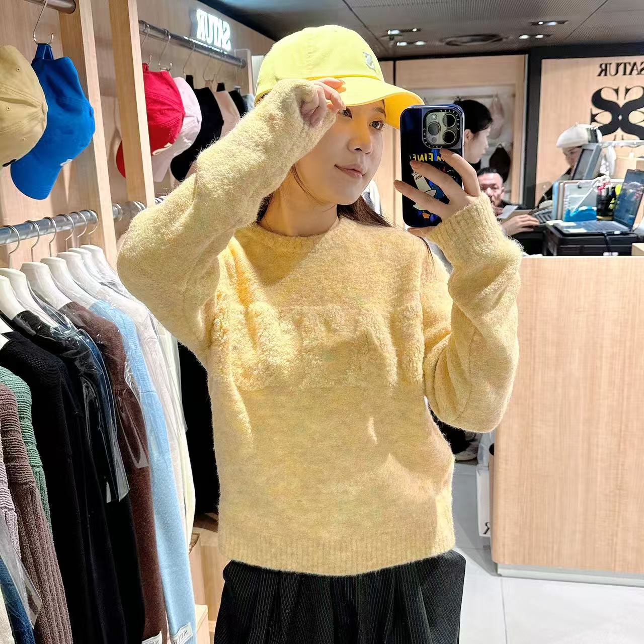 韓國 Satur Fleece Crew Neck Knit【SR176】