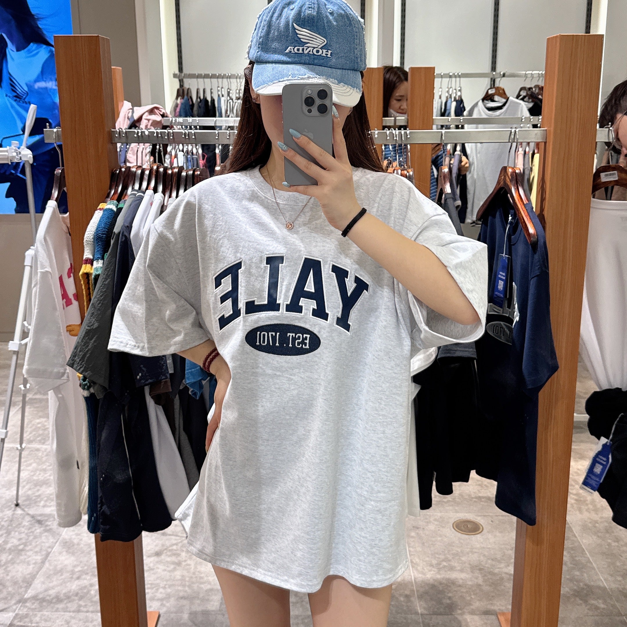 韓國 Yale Two-tone Arch T-shirt【YA006】