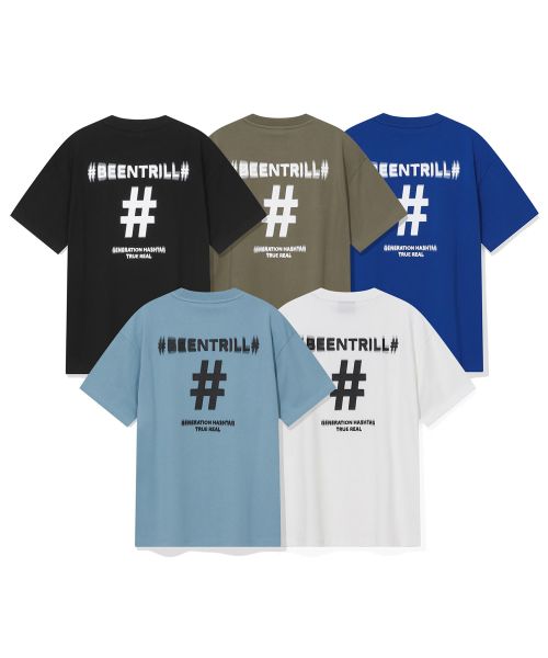 韓國 Beentrill Shake Hashtag Comfort Fit T-Shirt【BL017】