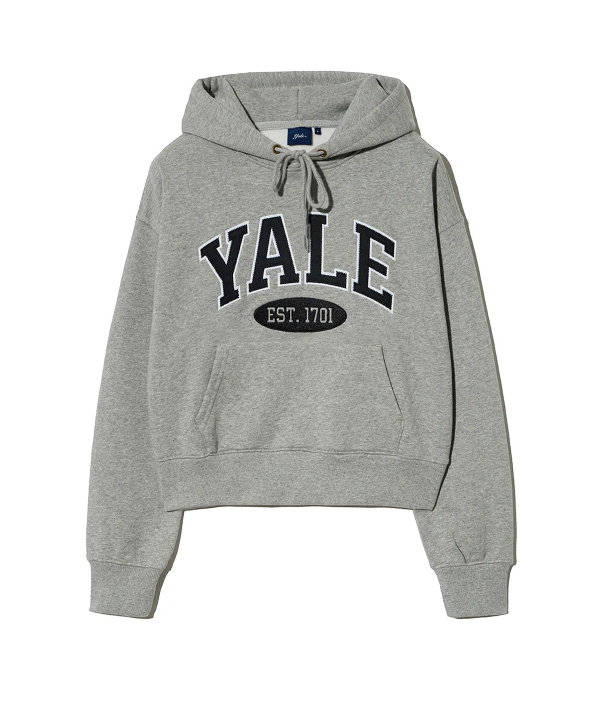 韓國 Yale Two-tone arch crop hoodie【YA037】
