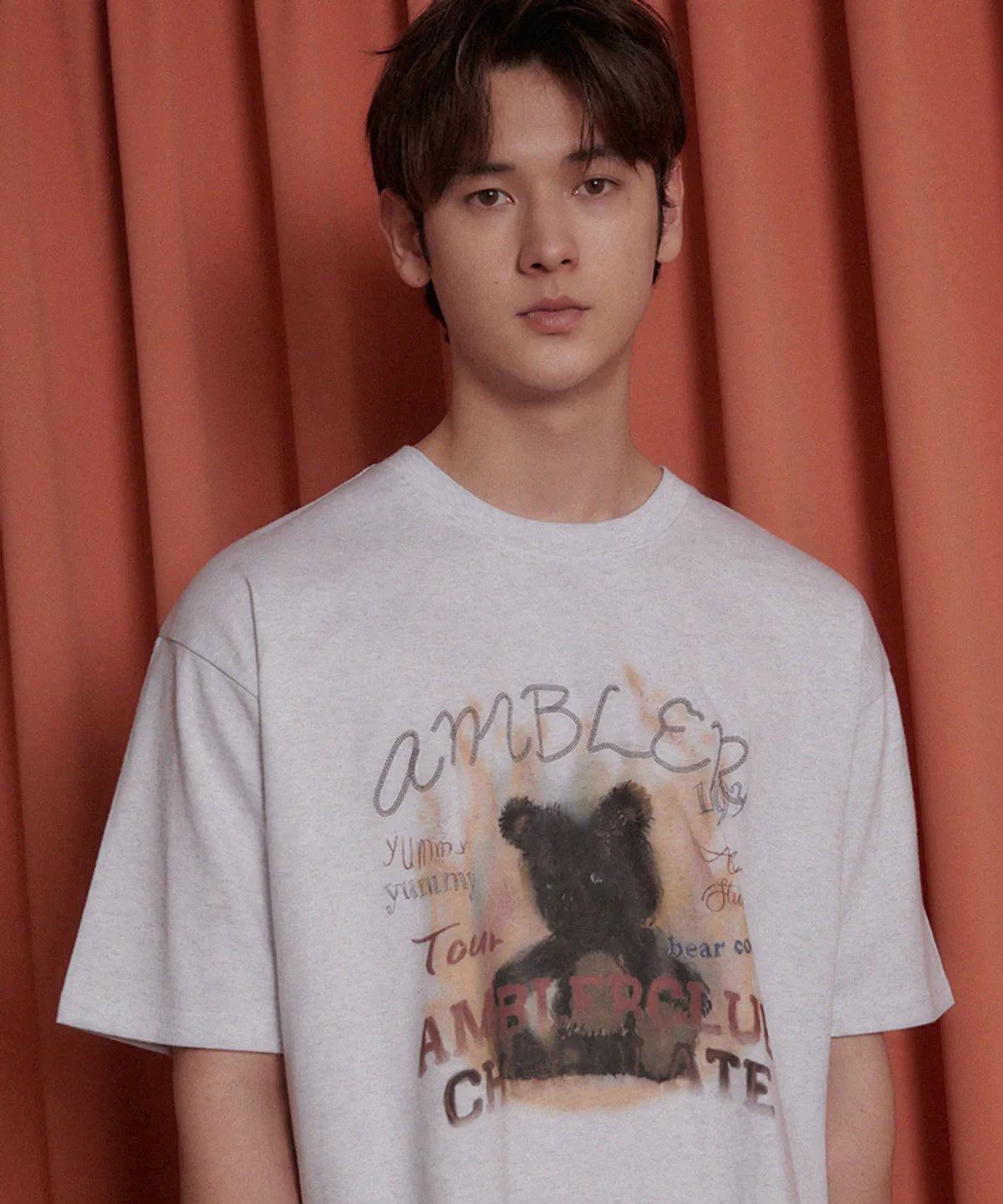 韓國 Ambler Bear in Flames Overfit T-Shirt【AR048】