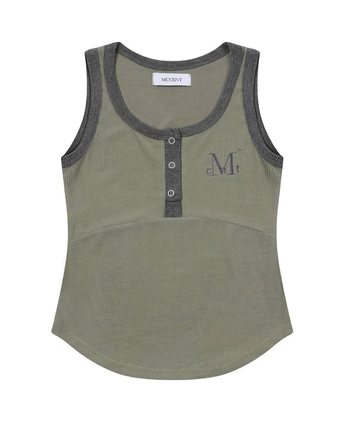 韓國 Mucent Color-Pop Button Crop Sleeveless【MU016】