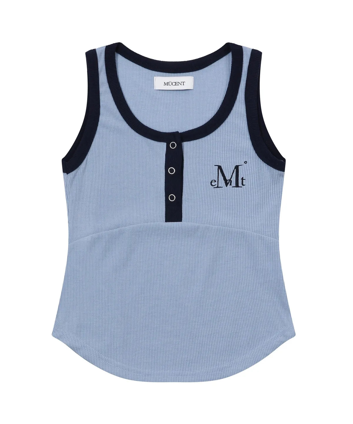 韓國 Mucent Color-Pop Button Crop Sleeveless【MU016】