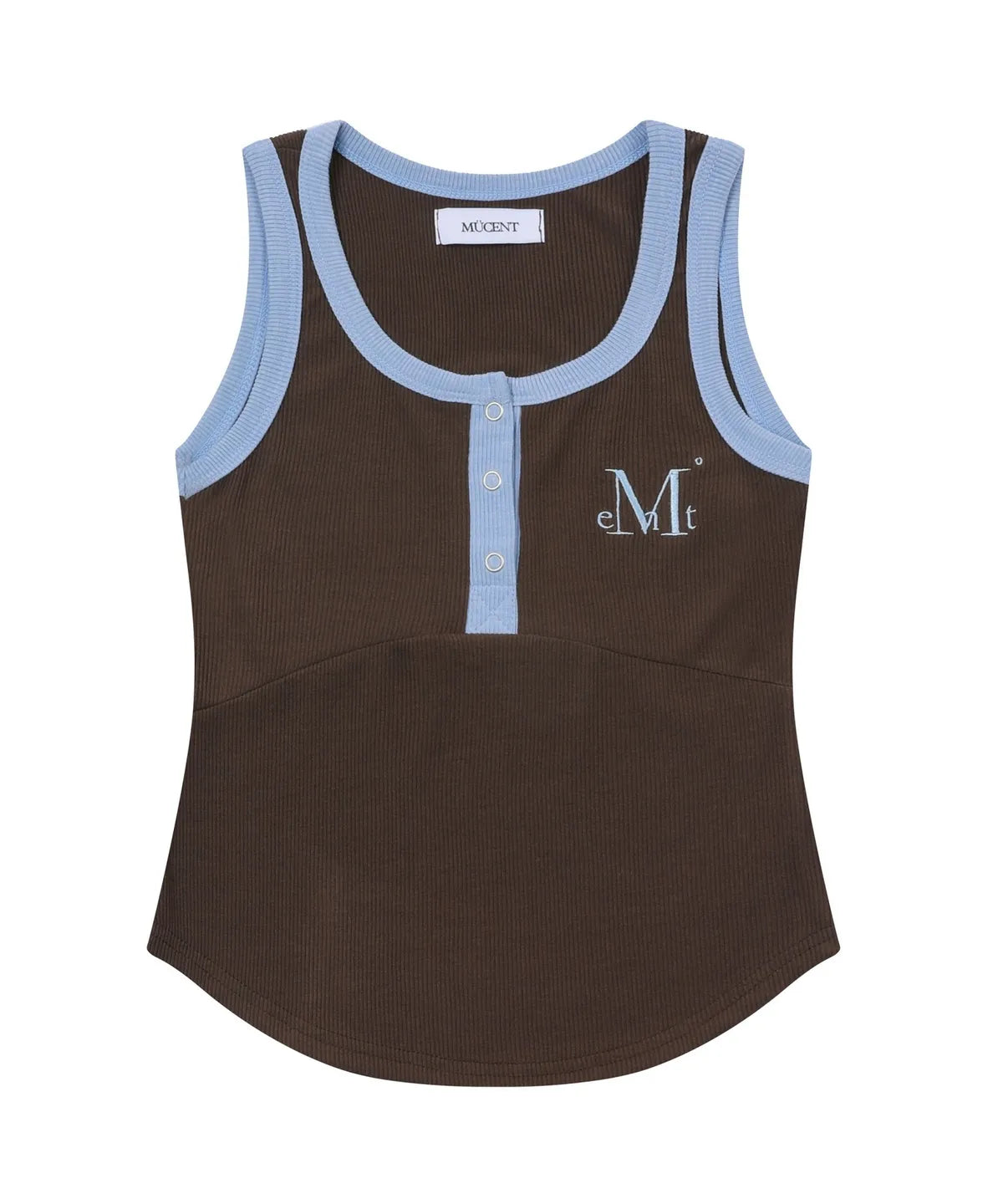 韓國 Mucent Color-Pop Button Crop Sleeveless【MU016】