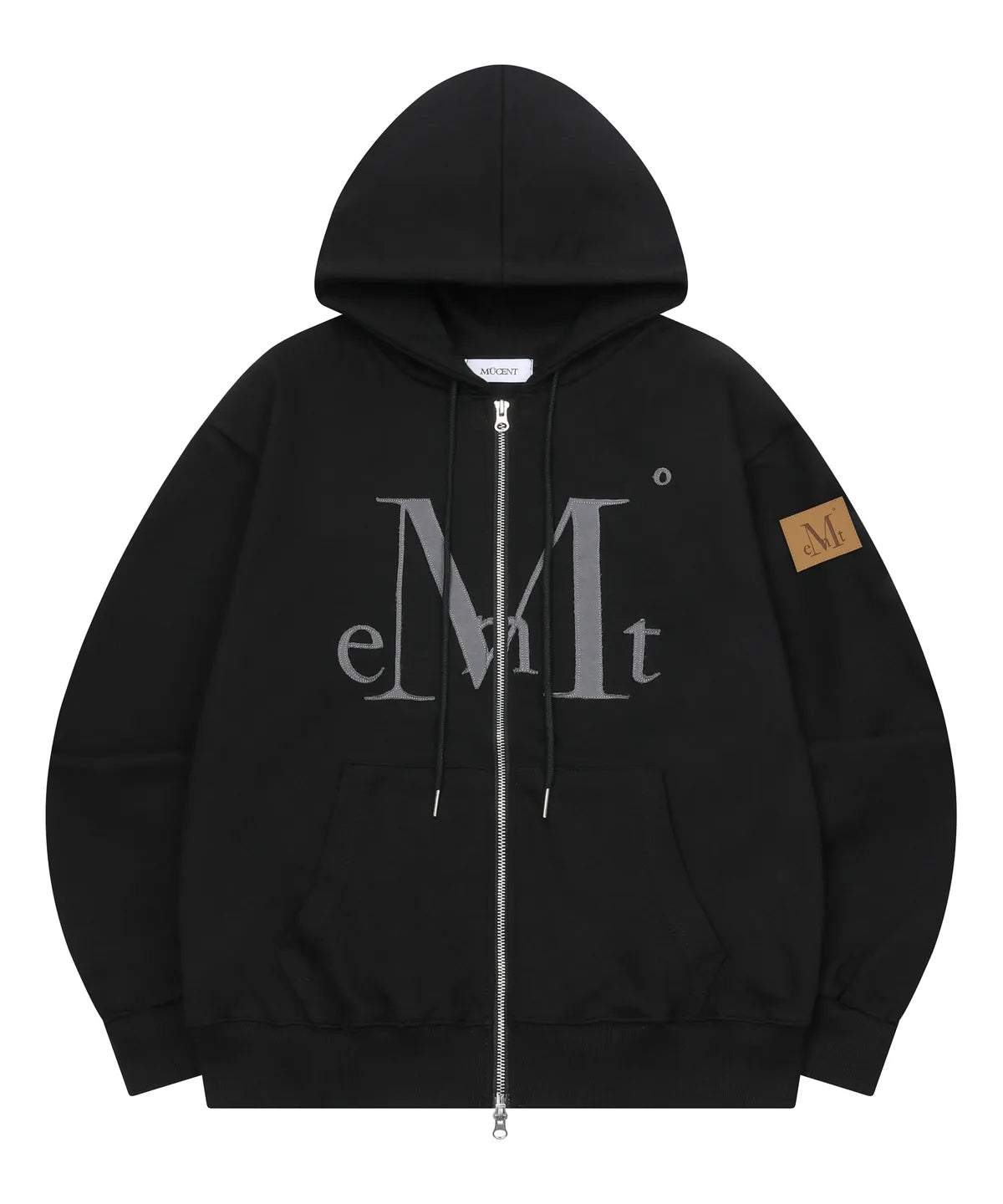 韓國 Mucent Wadi Applique Logo Hood Zip-Up Unisex【MU205】