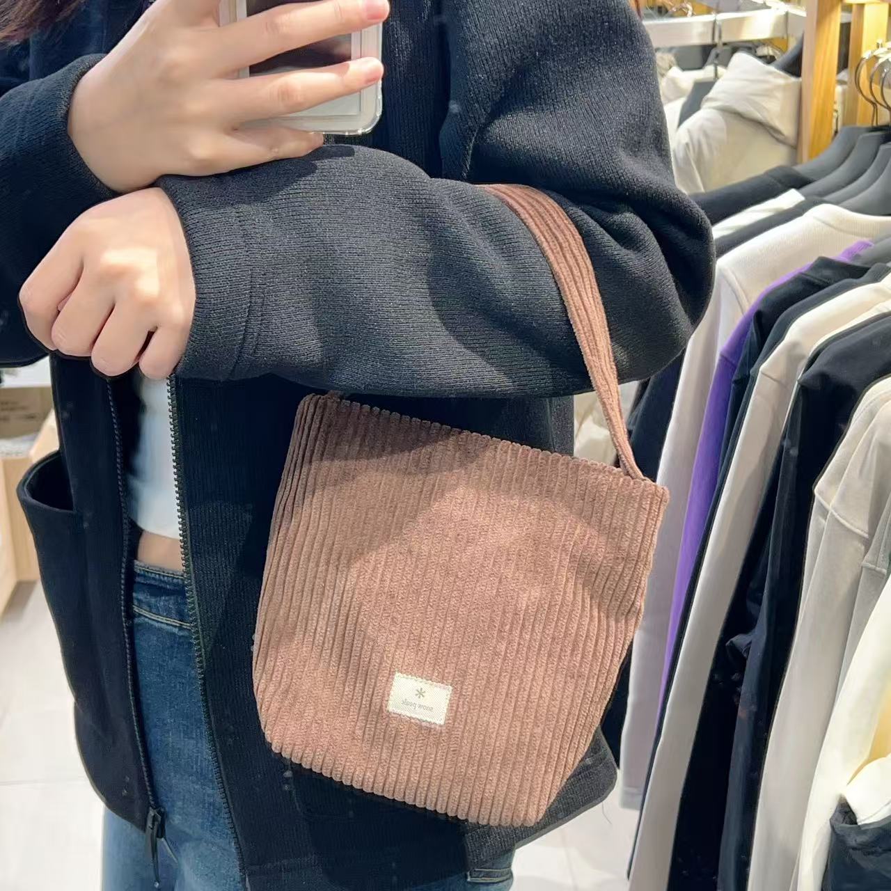 韓國 Snowpeak Corduroy Mini Tote Bag【SN006】