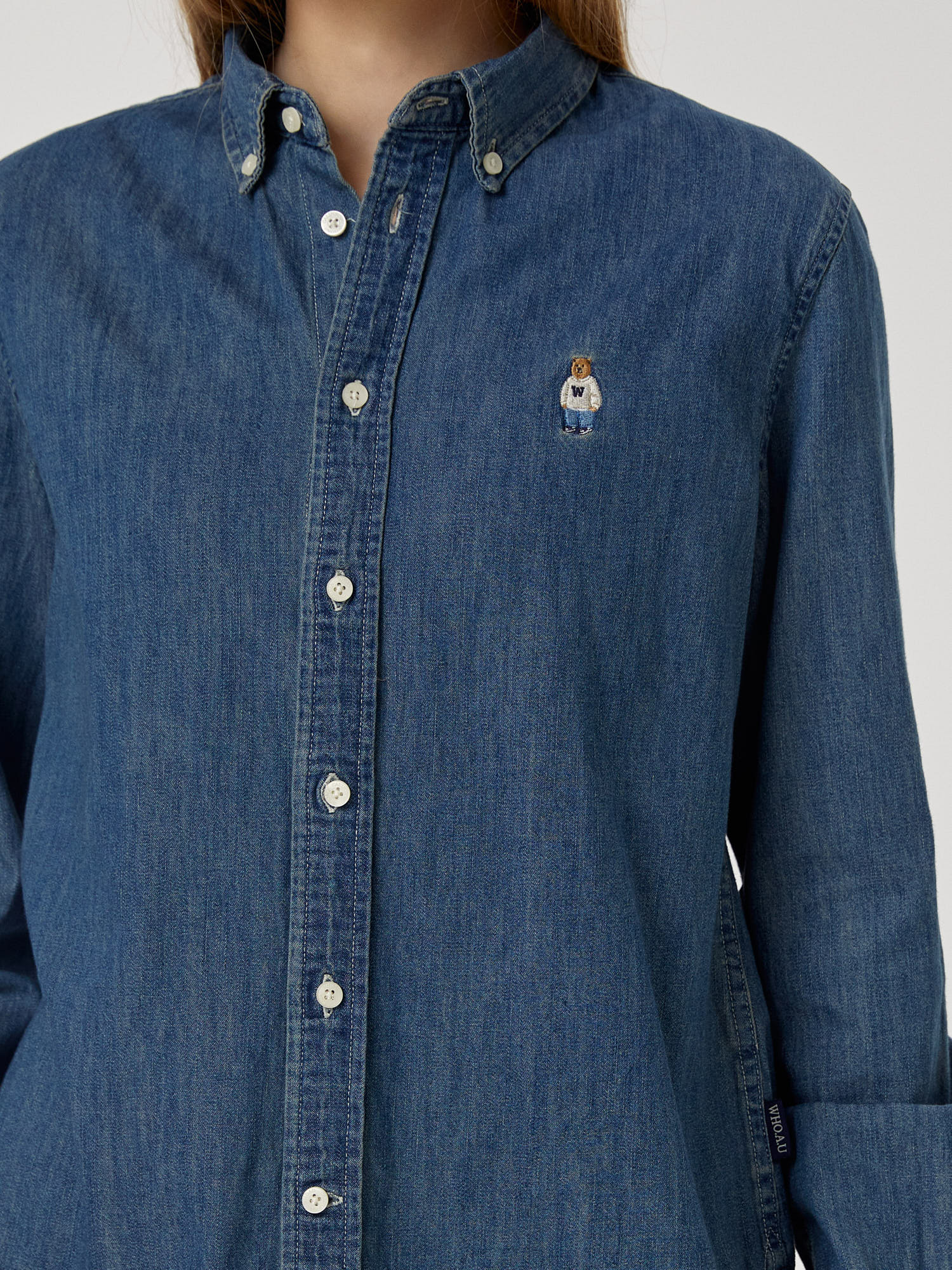 韓國 WhoAU Steve Denim Shirts【WA233】