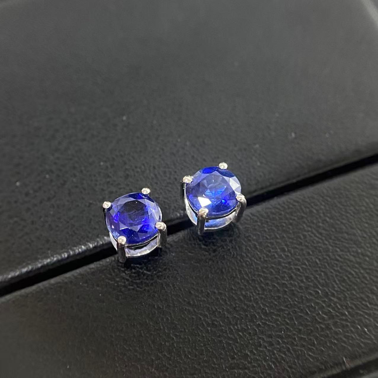 日本直送 銀制藍寶石耳釘【JS350】