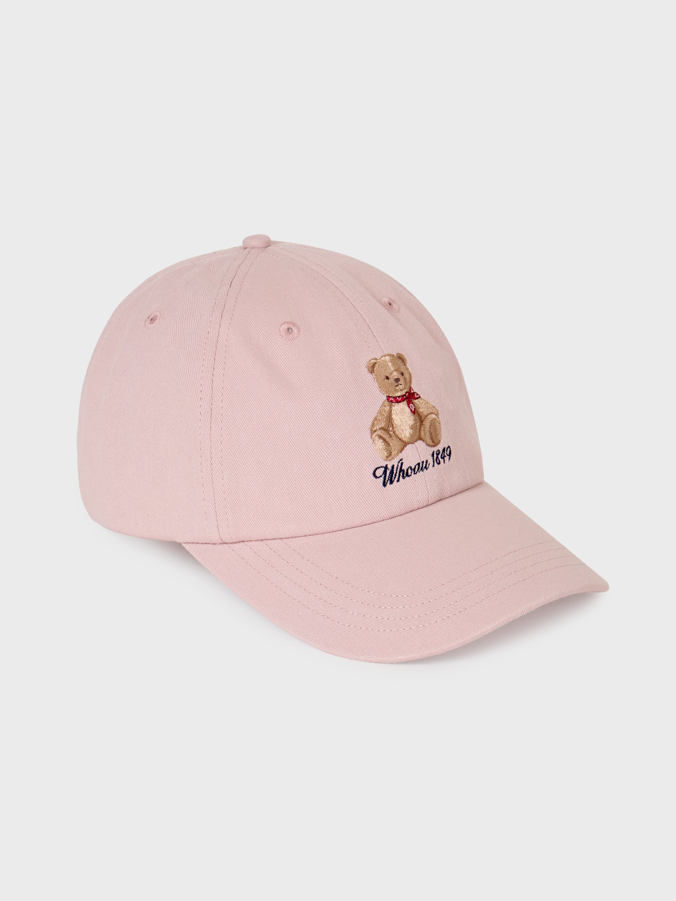 韓國 WhoAU Bear Embroidery Ball Cap【WA257】