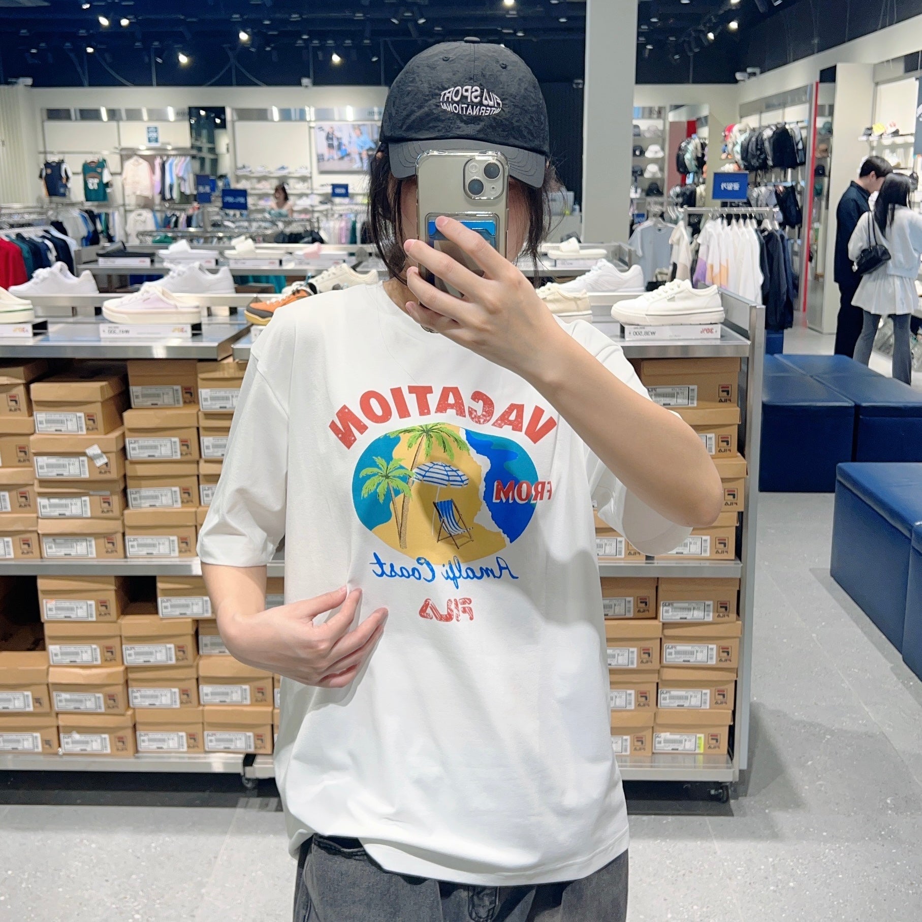 韓國 FILA Lightweight Stretch Graphic Short Sleeve T-shirt【FA294】