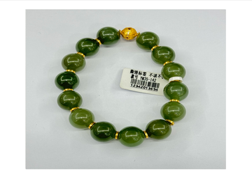 S925和田玉手串 (訂金$500,總售價為 $4,598)【SE600】