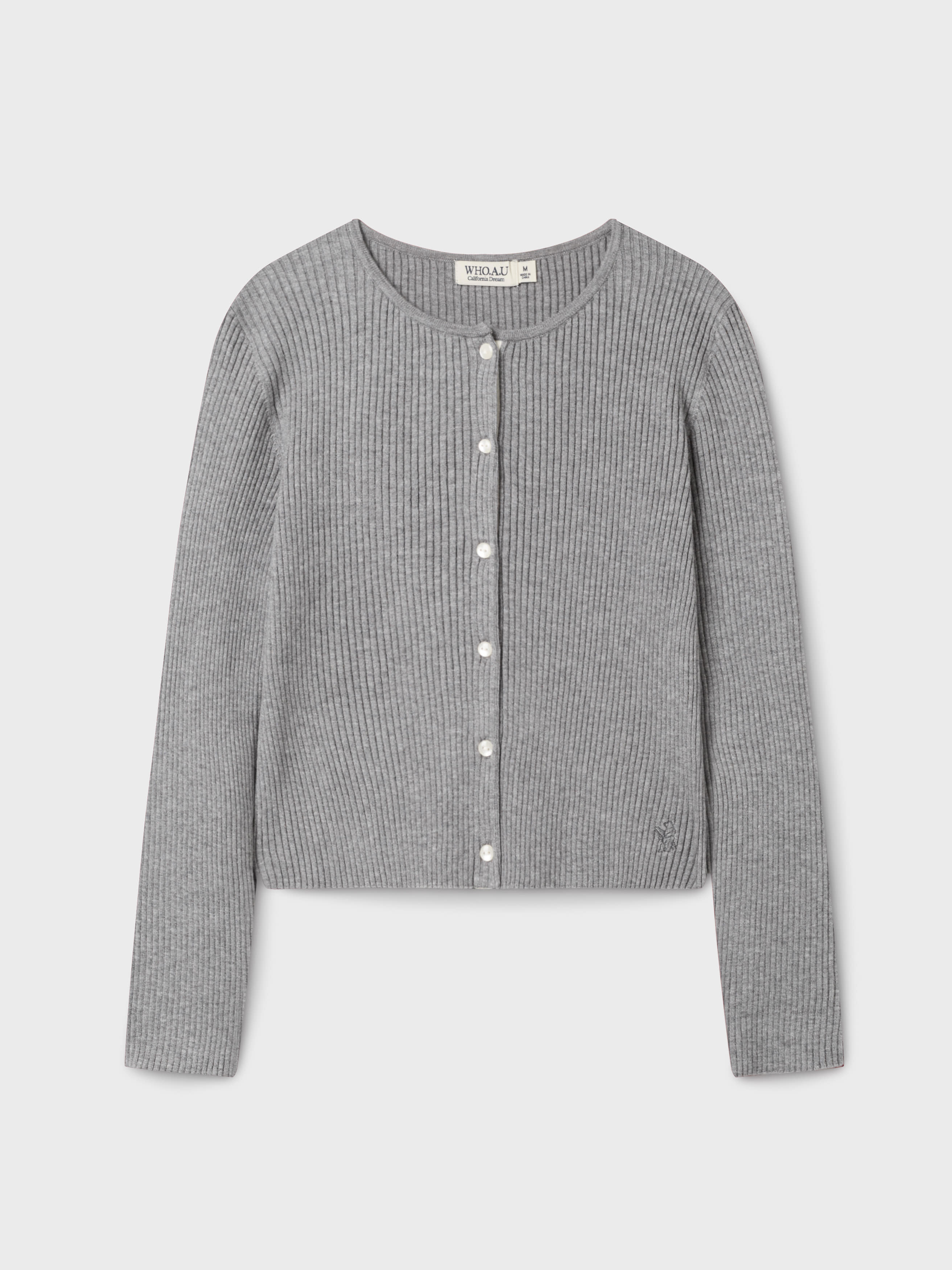 韓國 Who.A.U Ribbed Button Cardigan【WA221】