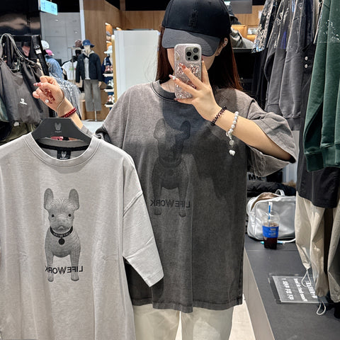 韓國 LifeWork Washed Pattern T-Shirt【LW122】