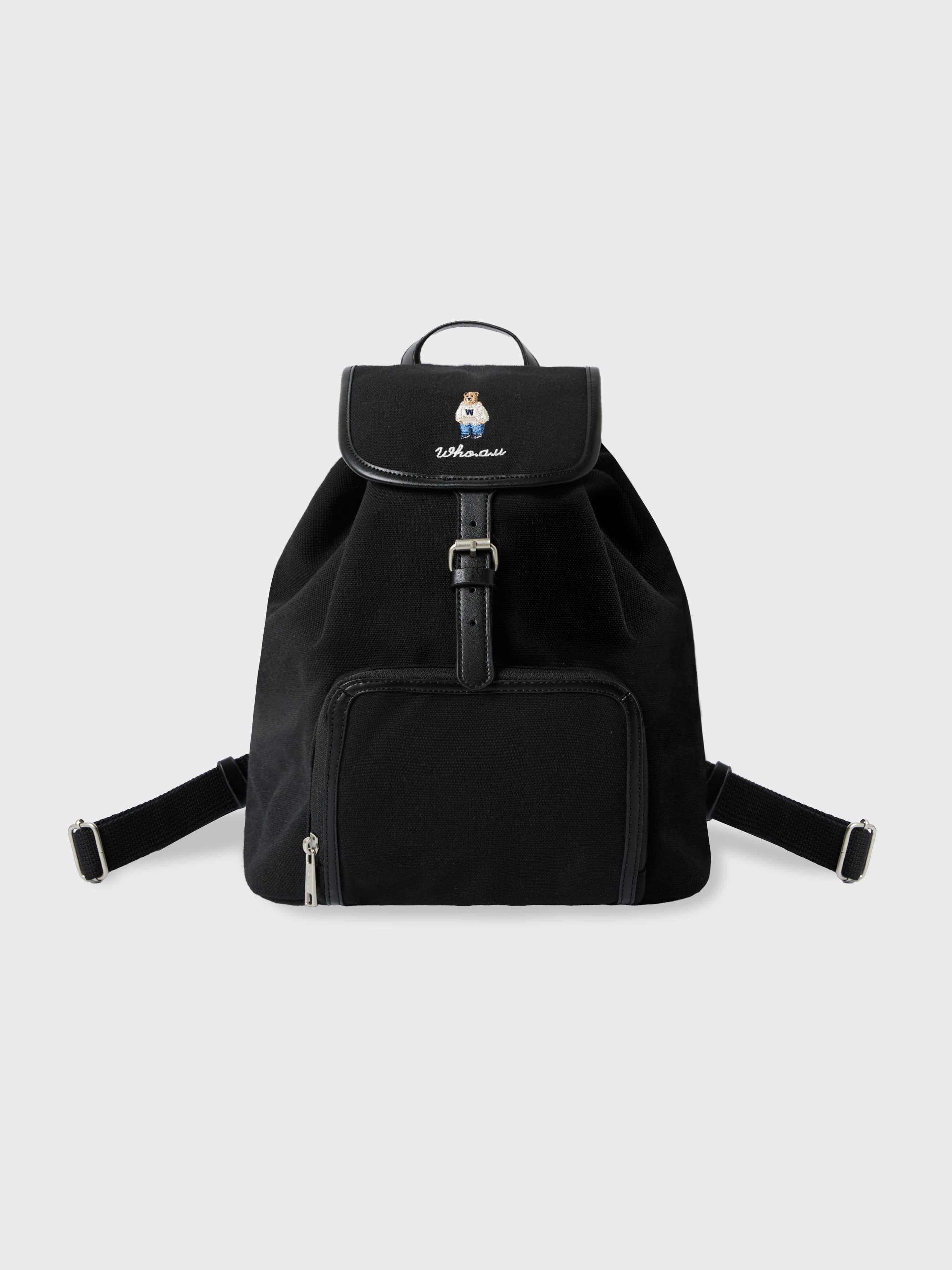 韓國 Who.A.U Canvas Pocket Backpack【WA212】