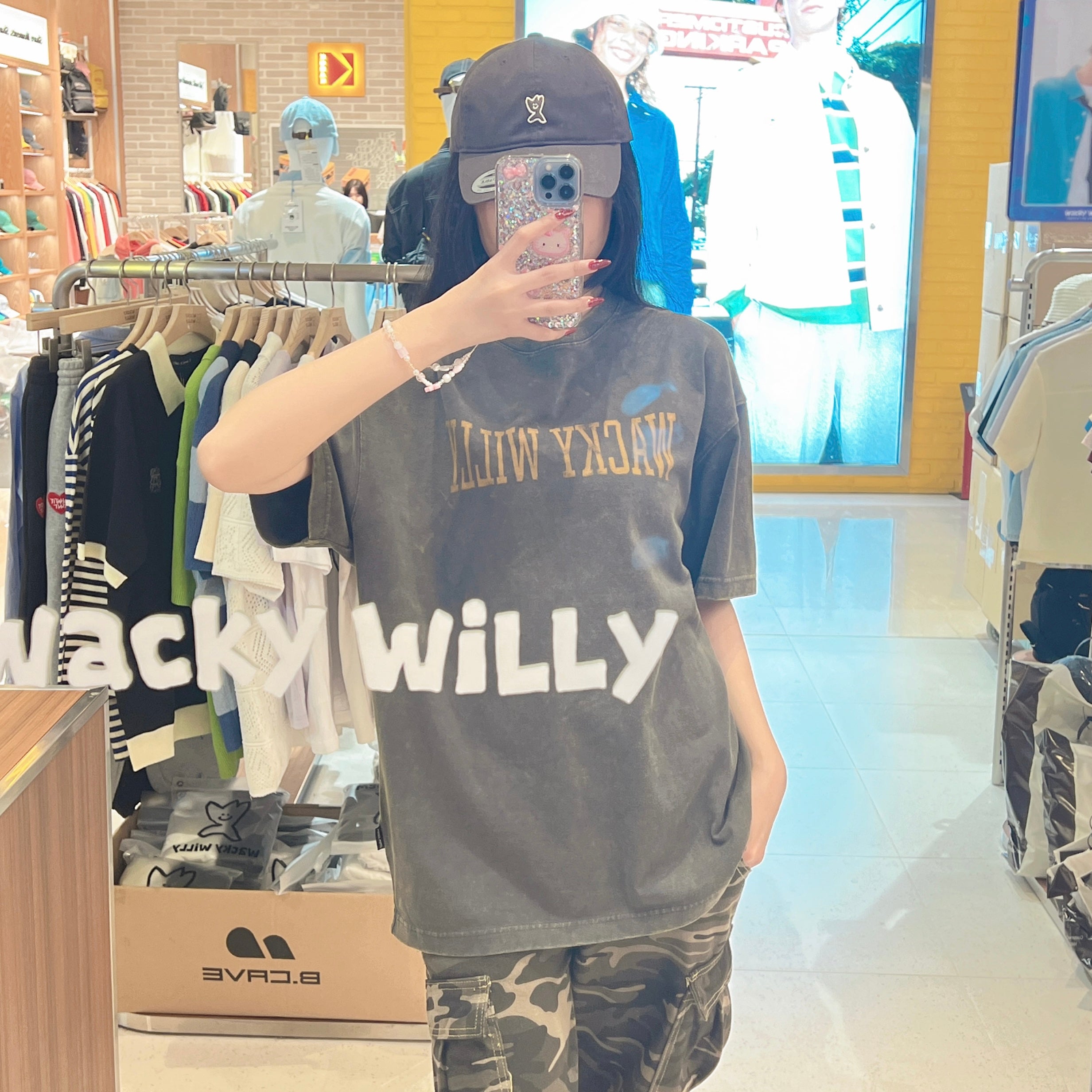 韓國 Wacky Willy Pigment Dyed Short Sleeve T-Shirt【WW235】