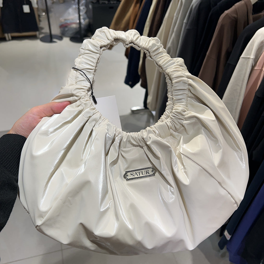 韓國 Satur Scrunchie Medium Shoulder Bag【SR158】