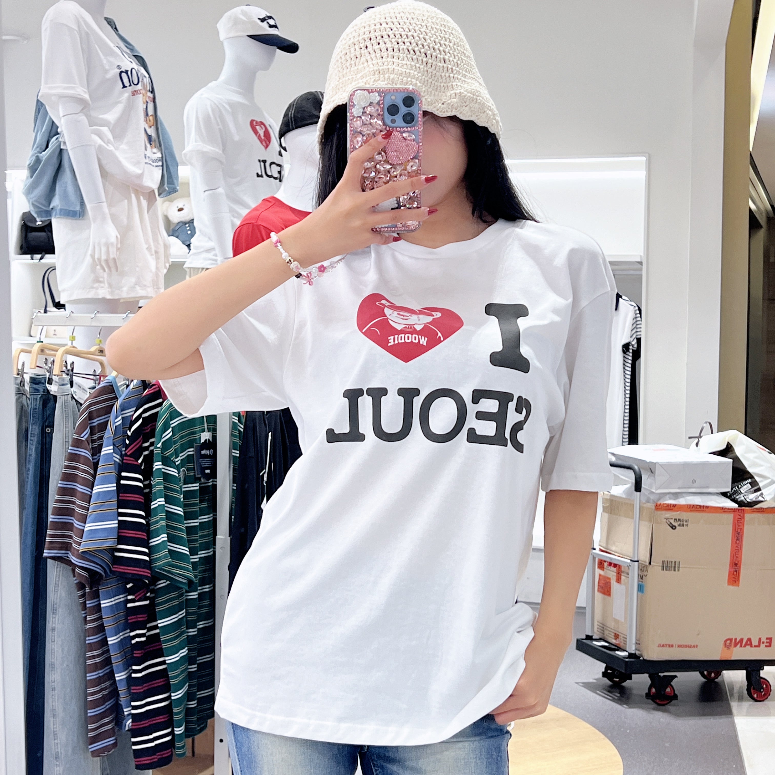 韓國 SPAO I Love Seoul Short Sleeve T-shirt【SP168】