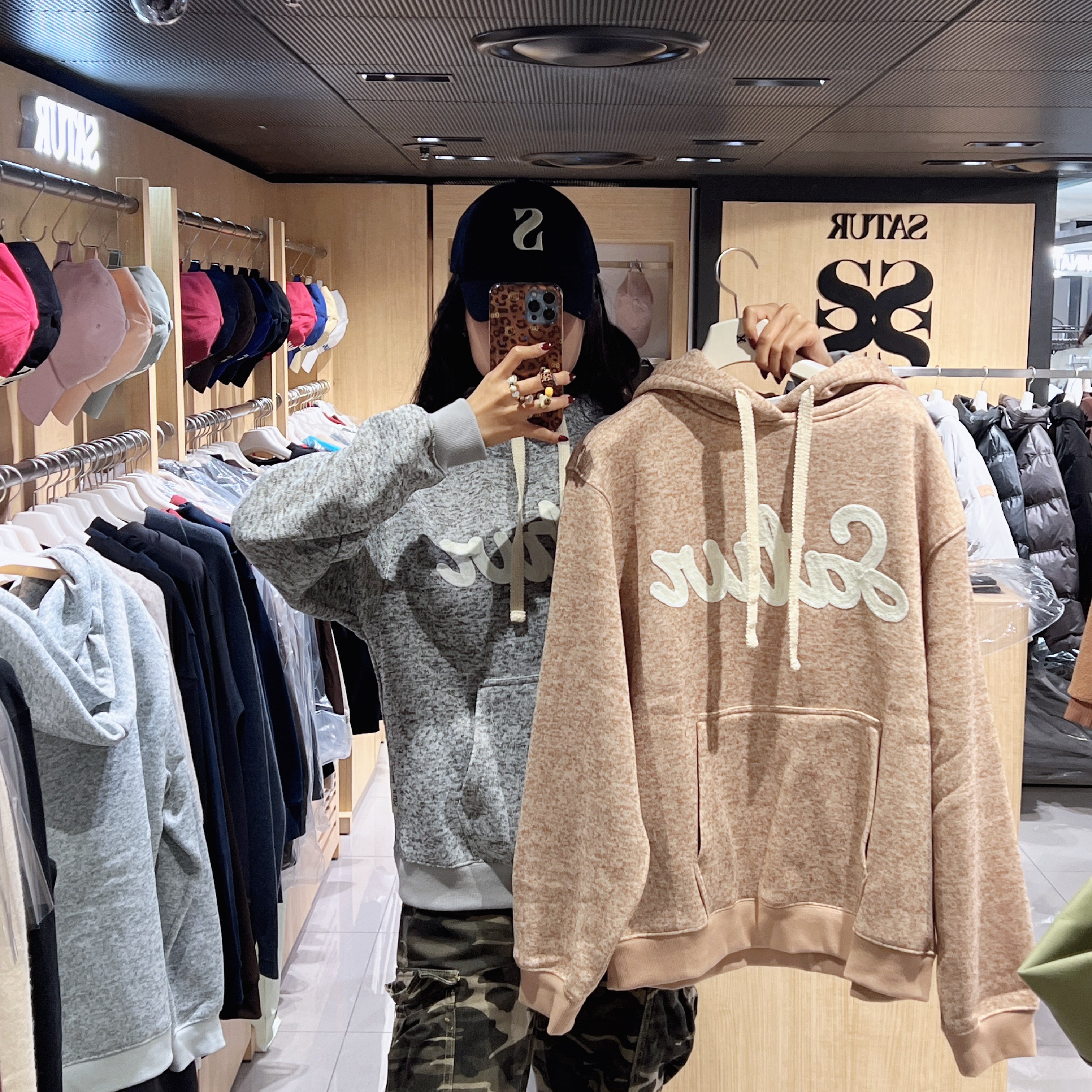 韓國 Satur Lugo Heather Terry Hooded T-Shirt【SR220】