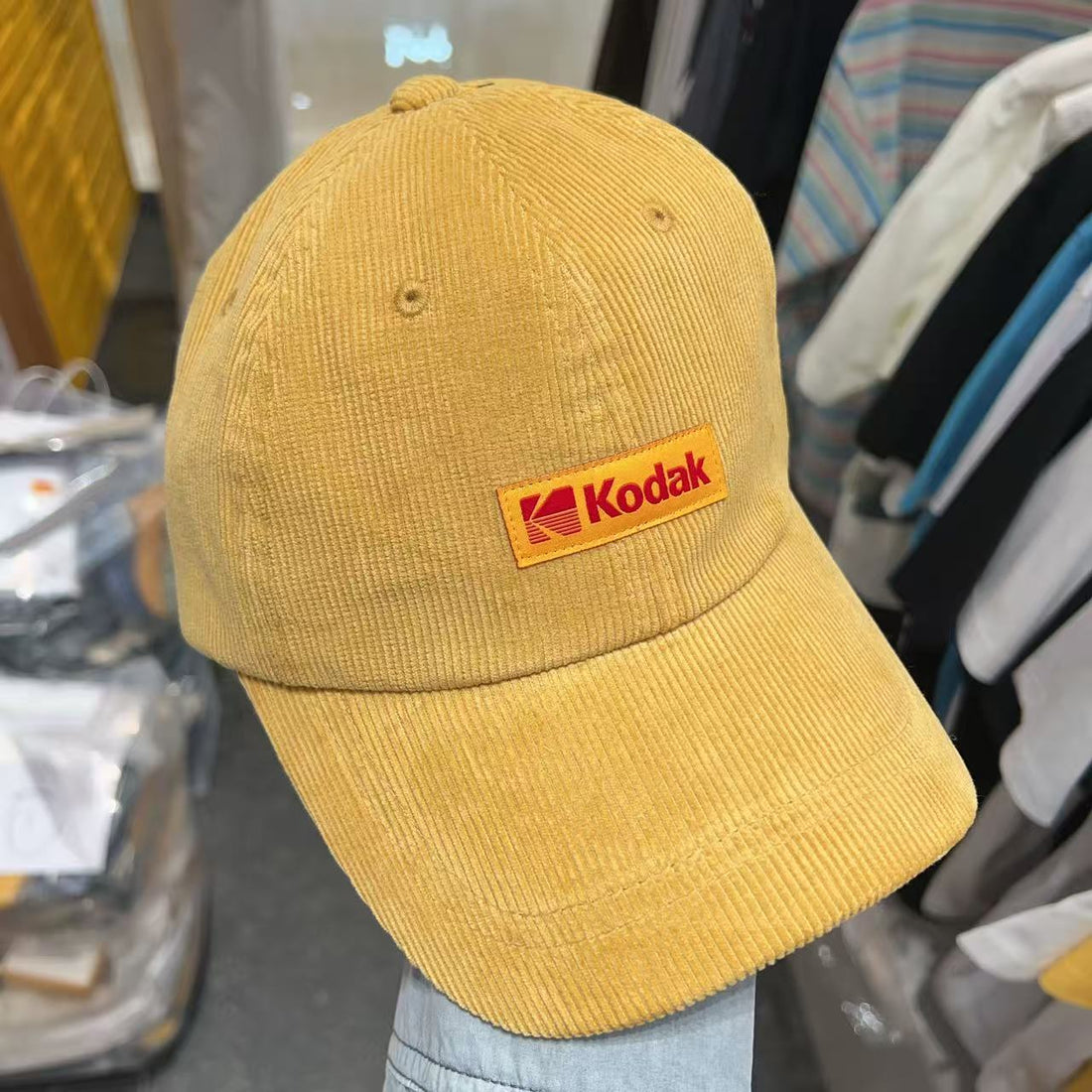 韓國 Kodak Signature Fit Corduroy Ball Cap【KK031】