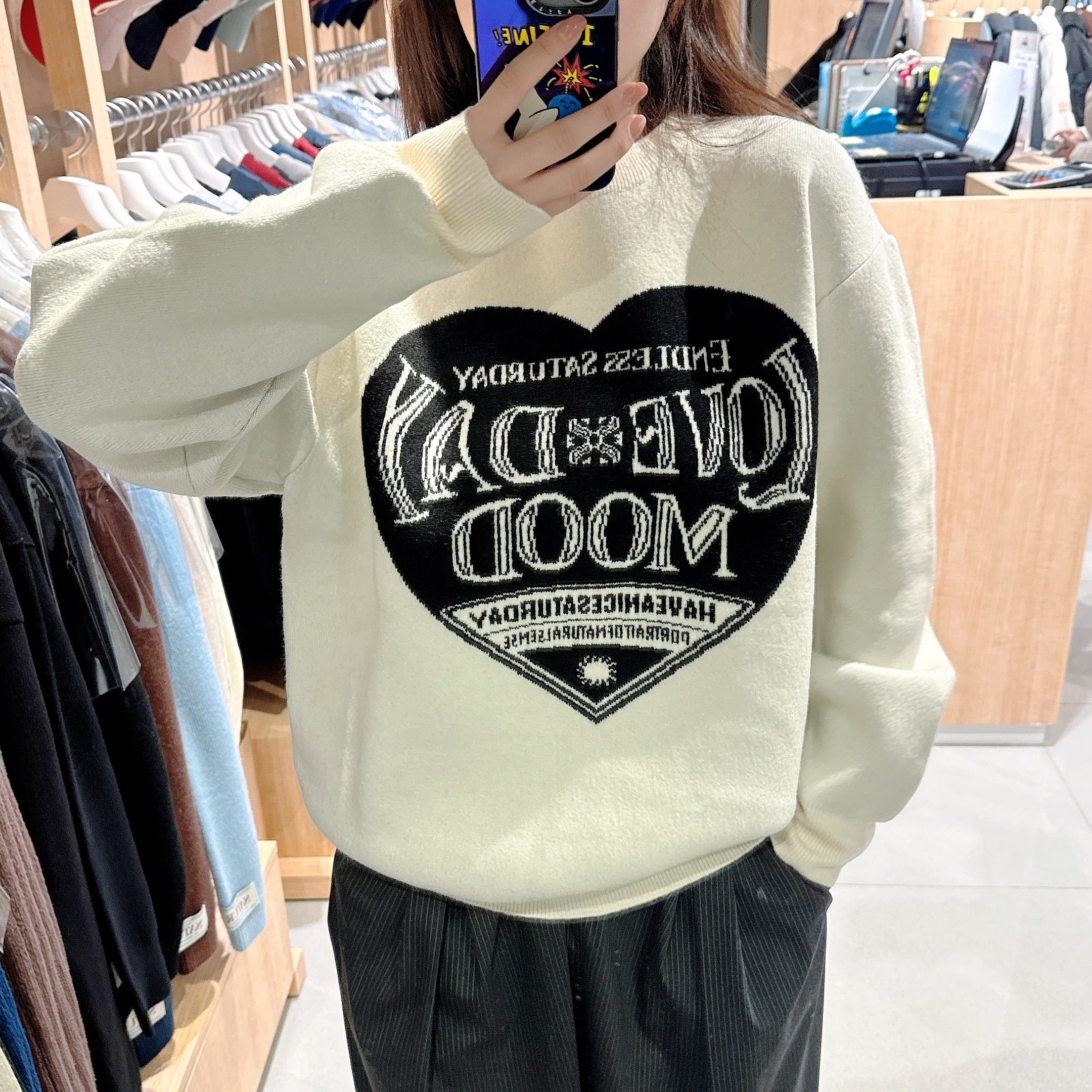 韓國 Satur Saturday Retro Mood Pullover Knit【SR175】