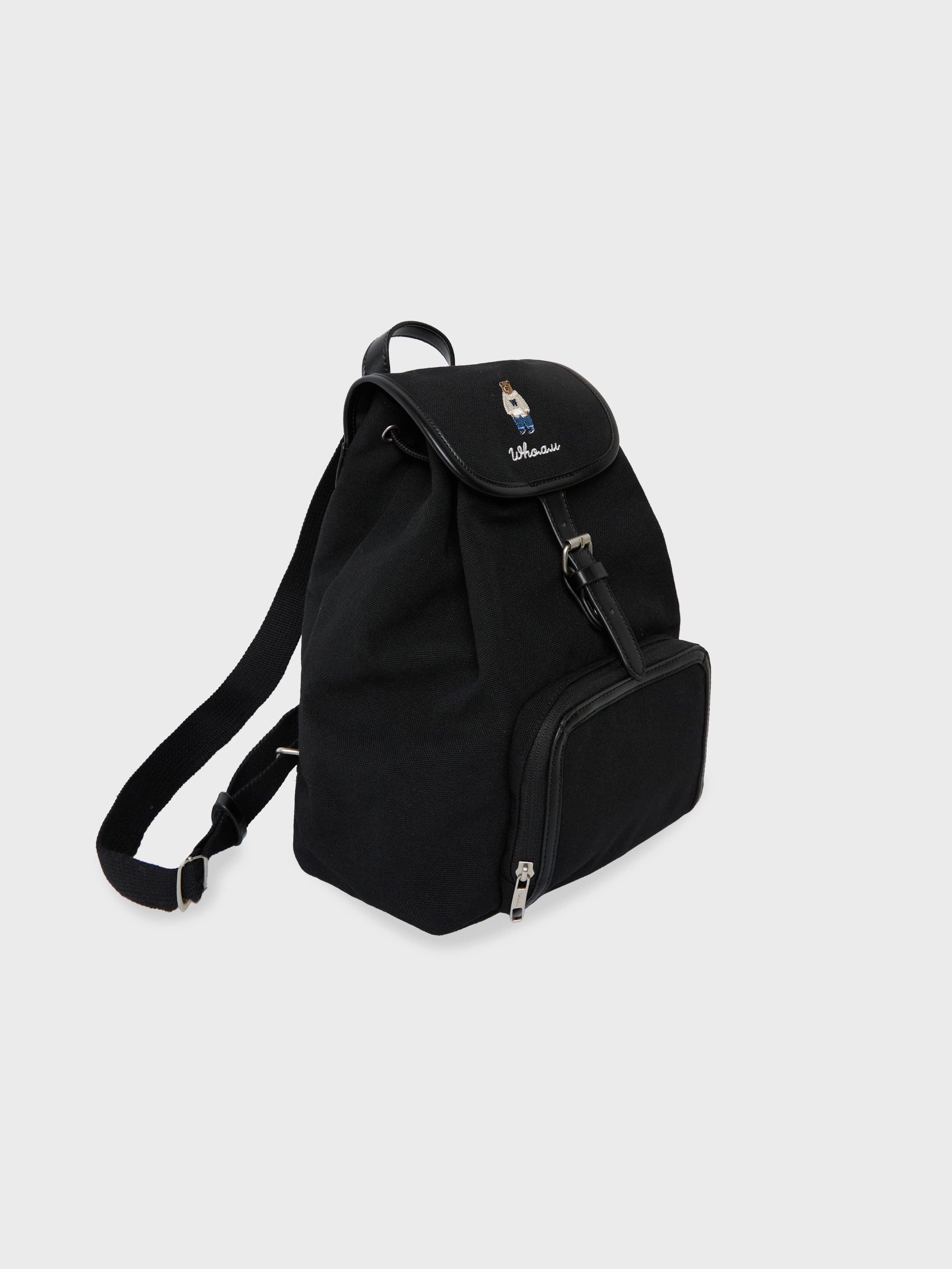 韓國 Who.A.U Canvas Pocket Backpack【WA212】