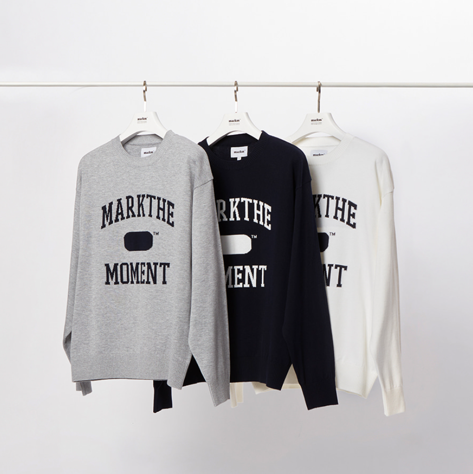 韓國 Markm Mark the Moment Slogan Jacquard Pullover【MA221】