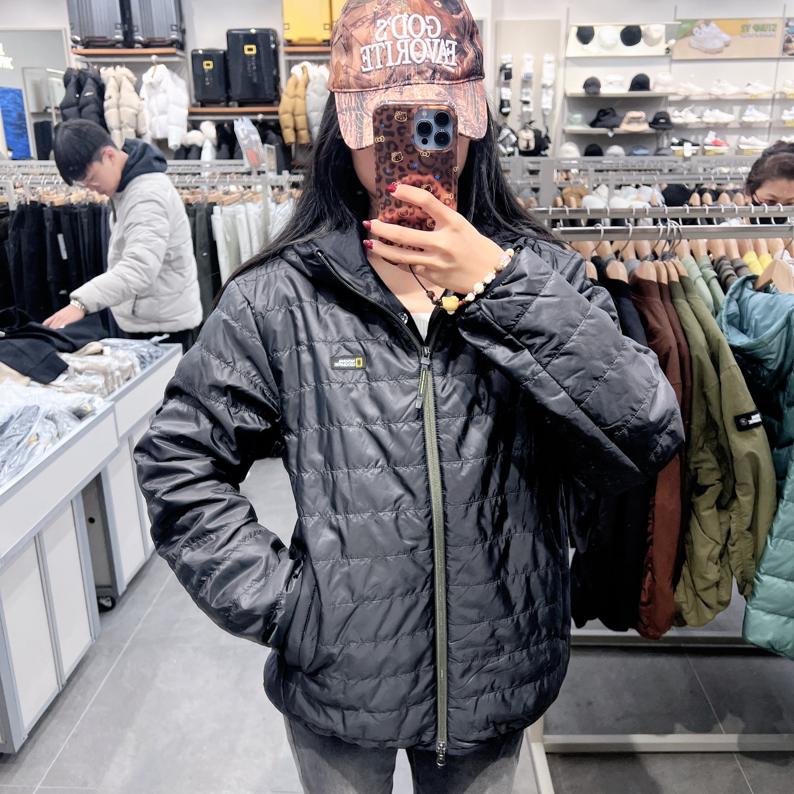 韓國 National Geographic Quilted Hoodie Lightweight Padding【NG192】