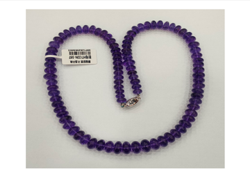 S925紫水晶算盤珠塔鏈【SE523】