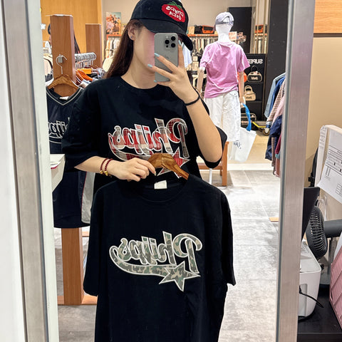 韓國 Phyps Check Startail Logo Short Sleeve T-shirt【PH030】