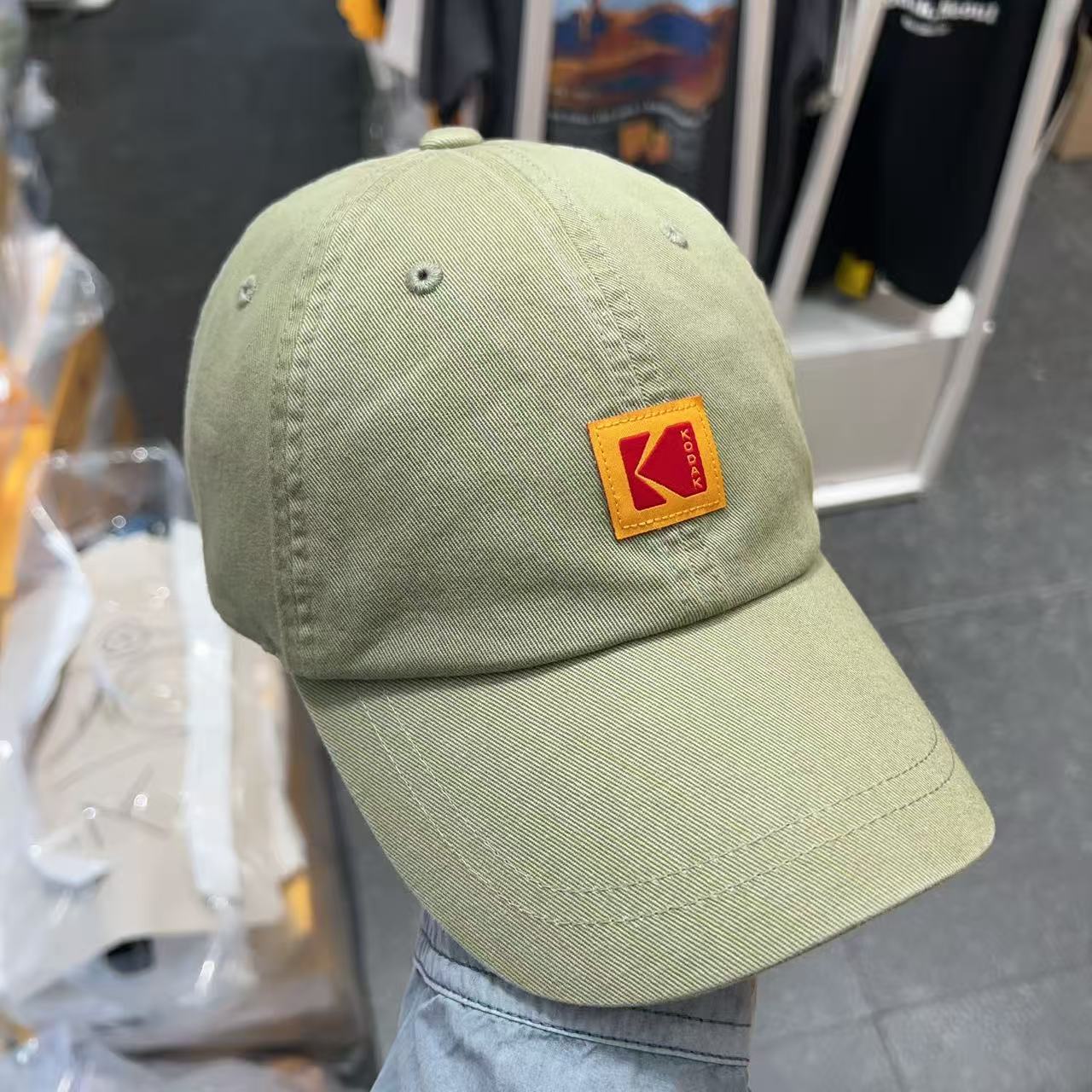 韓國 Kodak Relaxed Fit Square Logo Ball Cap【KK030】