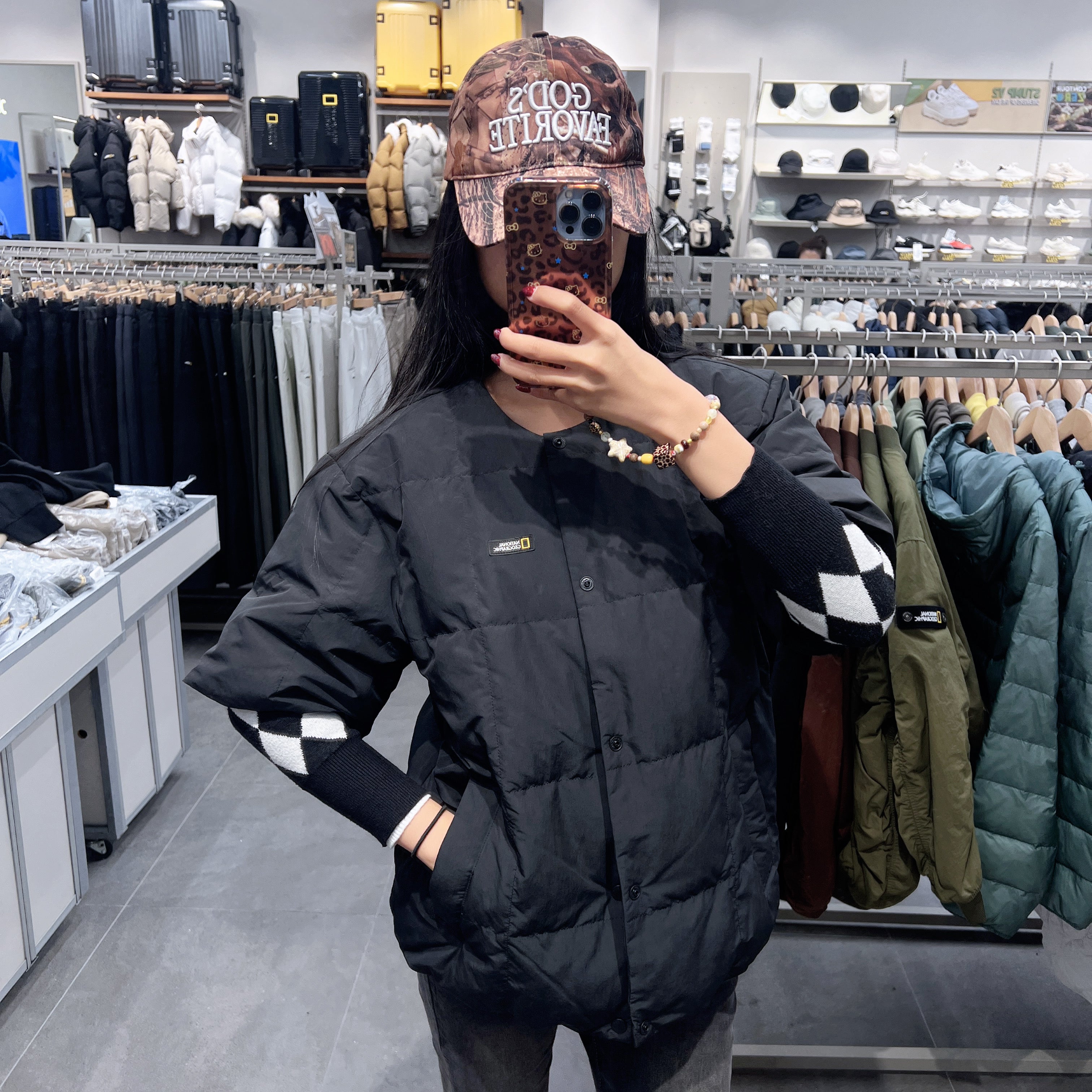 韓國 National Geographic Heron U-Neck Lightweight Down Short-Sleeved Jumper (鵝絨)【NG194】